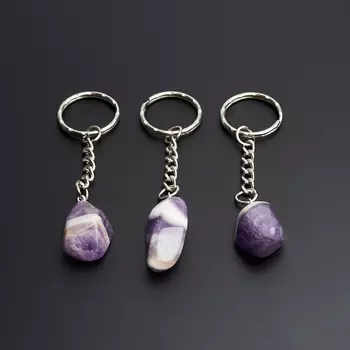 Брелок аметист (биж. сплав)