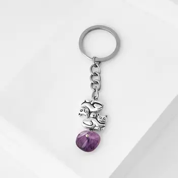 Брелок аметист (биж. сплав)