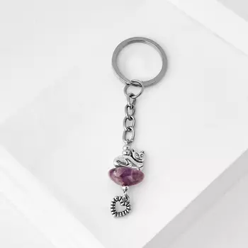 Брелок аметист (биж. сплав)