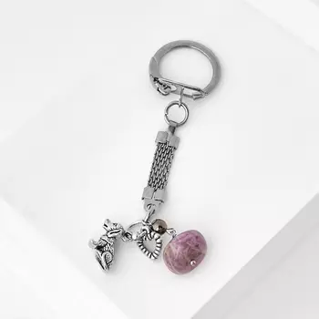 Брелок аметист (биж. сплав)