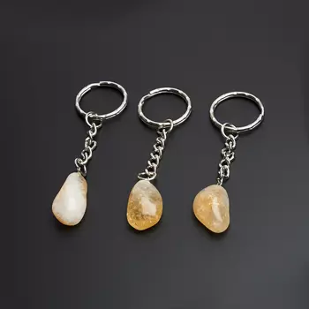 Брелок цитрин (биж. сплав)