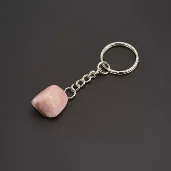 Брелок опал розовый (биж. сплав)