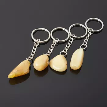 Брелок опал желтый (биж. сплав)