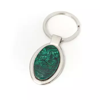 Брелок овал малахит 5 см