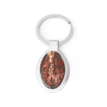 Брелок овал яшма уральская 5 см