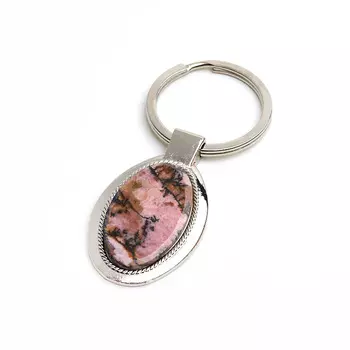 Брелок овал родонит 5 см