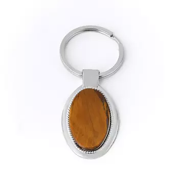 Брелок овал тигровый глаз 5 см