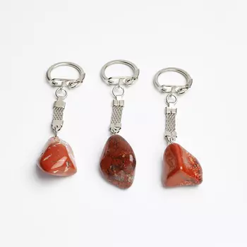 Брелок яшма красная (биж. сплав)