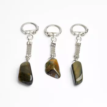 Брелок тигрово-соколиный глаз (биж. сплав)