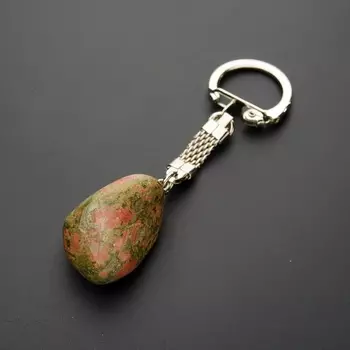 Брелок унакит (биж. сплав)