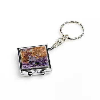 Брелок зеркало чароит 3 см