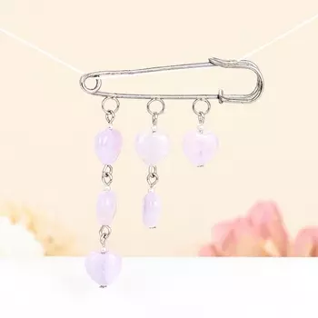 Брошь аметист (биж. сплав)