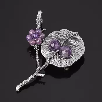 Брошь аметист (биж. сплав)
