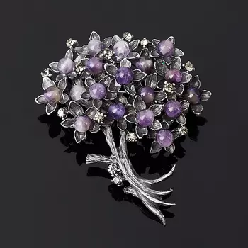 Брошь аметист (биж. сплав) (кулон)