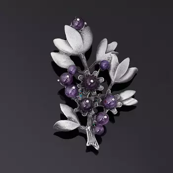 Брошь аметист (биж. сплав) (кулон)