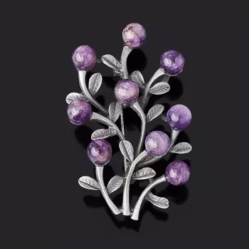 Брошь аметист (биж. сплав) (кулон)