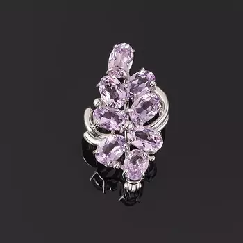 Брошь аметист (серебро 925 пр.) огранка