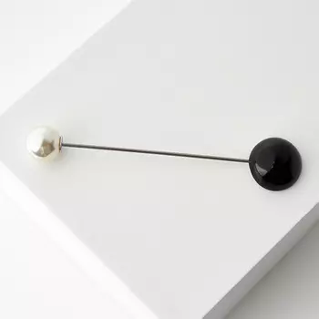 Брошь гагат (биж. сплав)