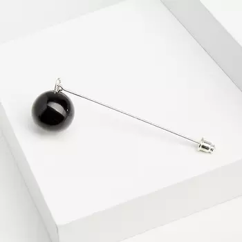 Брошь гагат (биж. сплав) (булавка)