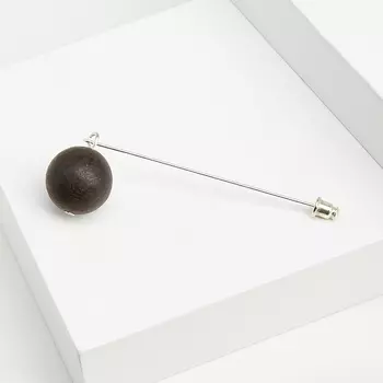 Брошь гагат матовый (биж. сплав) (булавка)