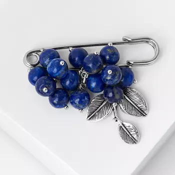 Брошь лазурит (биж. сплав) (булавка)