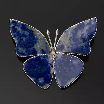 Брошь лазурит (мельхиор)