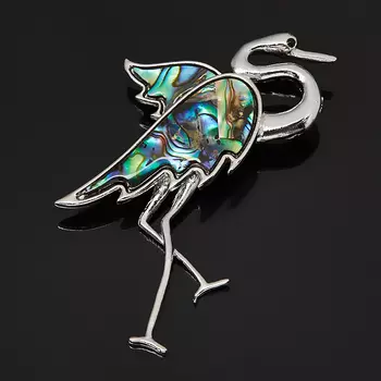 Брошь перламутр галиотис (биж. сплав)