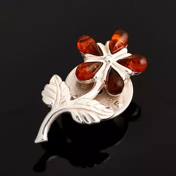 Брошь янтарь