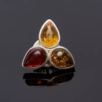 Брошь янтарь