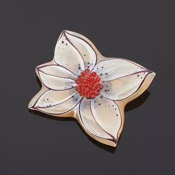 Брошь селенит (биж. сплав)