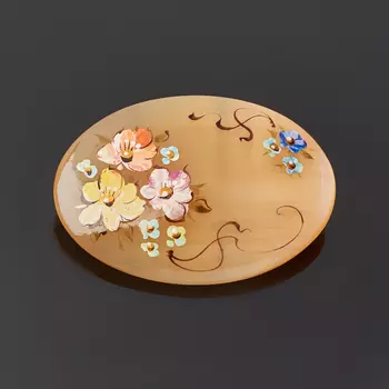 Брошь селенит (биж. сплав)