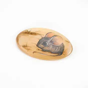 Брошь селенит (биж. сплав)