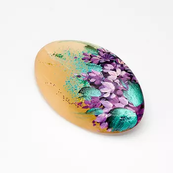 Брошь селенит (биж. сплав)