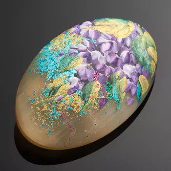 Брошь селенит (биж. сплав)