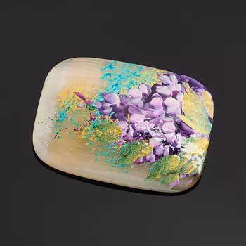 Брошь селенит (биж. сплав)