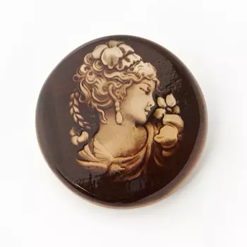 Брошь селенит (биж. сплав)