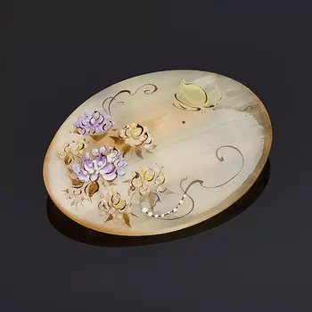 Брошь селенит (биж. сплав) 5,5 см