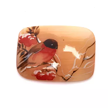 Брошь селенит (биж. сплав) 5 см