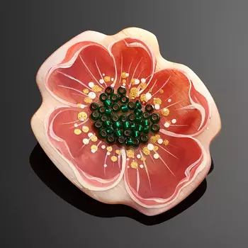 Брошь селенит (биж. сплав)