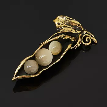 Брошь селенит (биж. сплав, бронза)