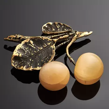 Брошь селенит (биж. сплав, бронза)