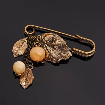 Брошь селенит (биж. сплав, бронза)