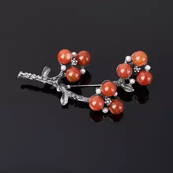 Брошь сердолик (биж. сплав) (кулон)