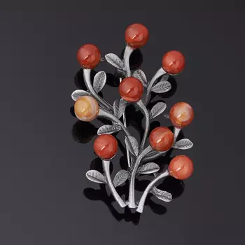 Брошь сердолик (биж. сплав) (кулон)