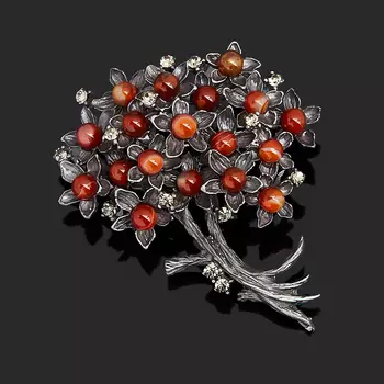 Брошь сердолик (биж. сплав) (кулон)