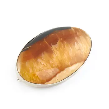 Брошь симбирцит (нейзильбер)