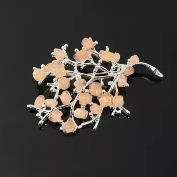 Брошь турмалин (биж. сплав посеребр.)