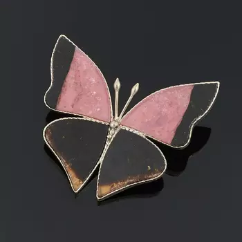 Брошь турмалин (мельхиор)