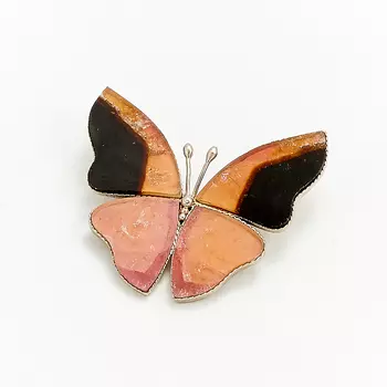 Брошь турмалин (мельхиор)