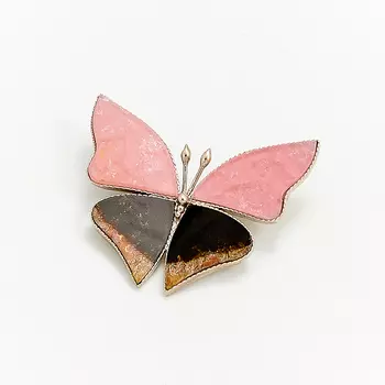 Брошь турмалин (мельхиор)